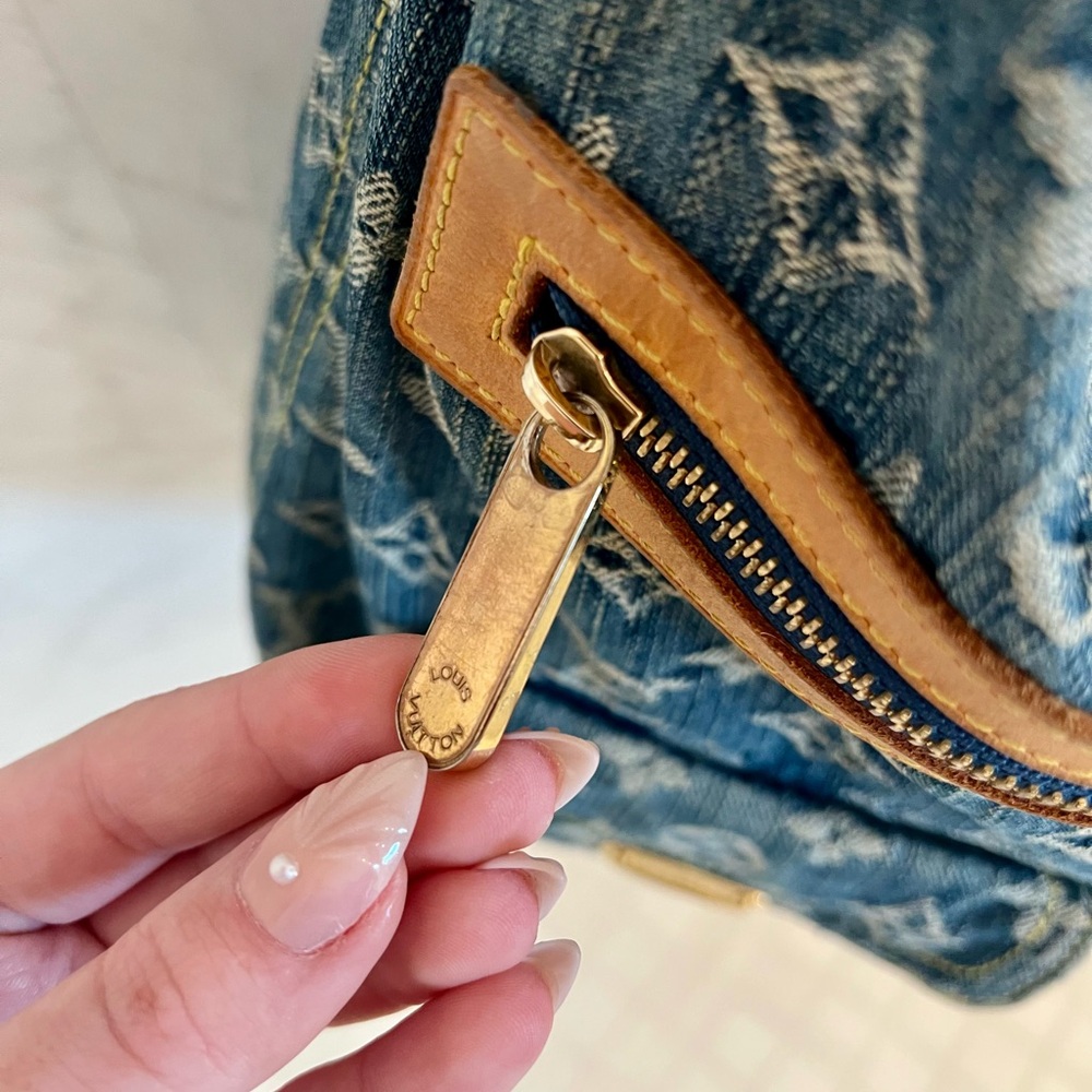 Louis Vuitton denim Tan Leather Crossbody Bag - Picture 7 of 15